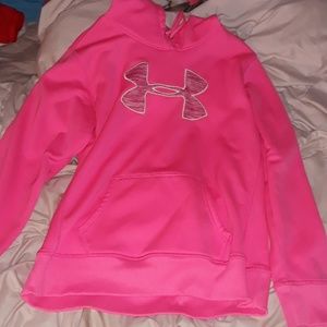 Pink under armour sweatshirt